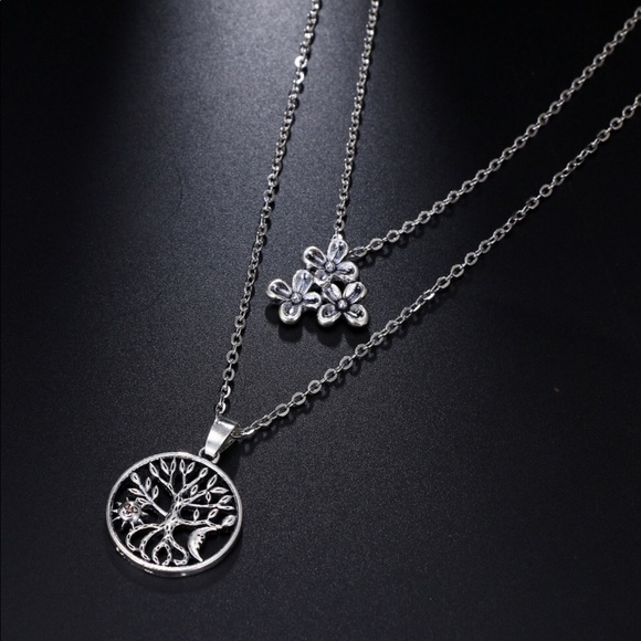 Link Chain, Botanical Pendant Necklace - Picture 6 of 8